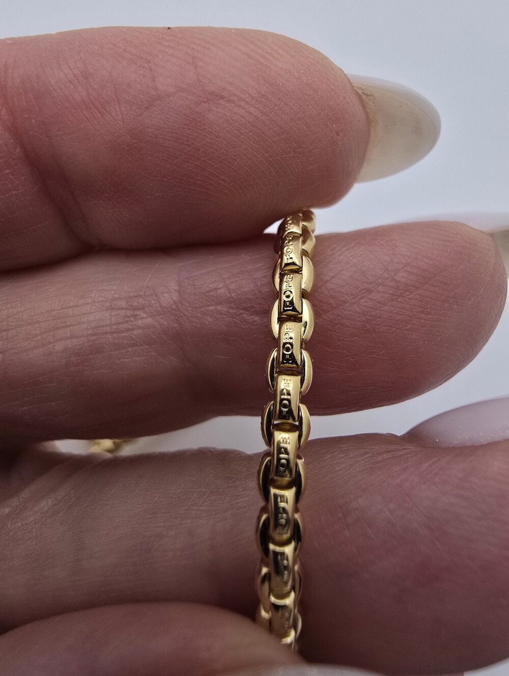 Rare $11999 FOPE Eka Diamond 18k Yellow Gold Small Link Necklace, 17" - Picture 6 of 10